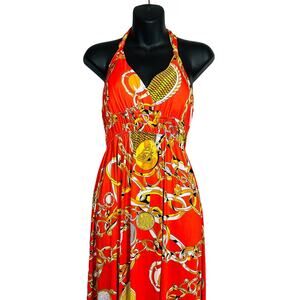 NEW! Topia Halter Maxi Dress Tie Back - M